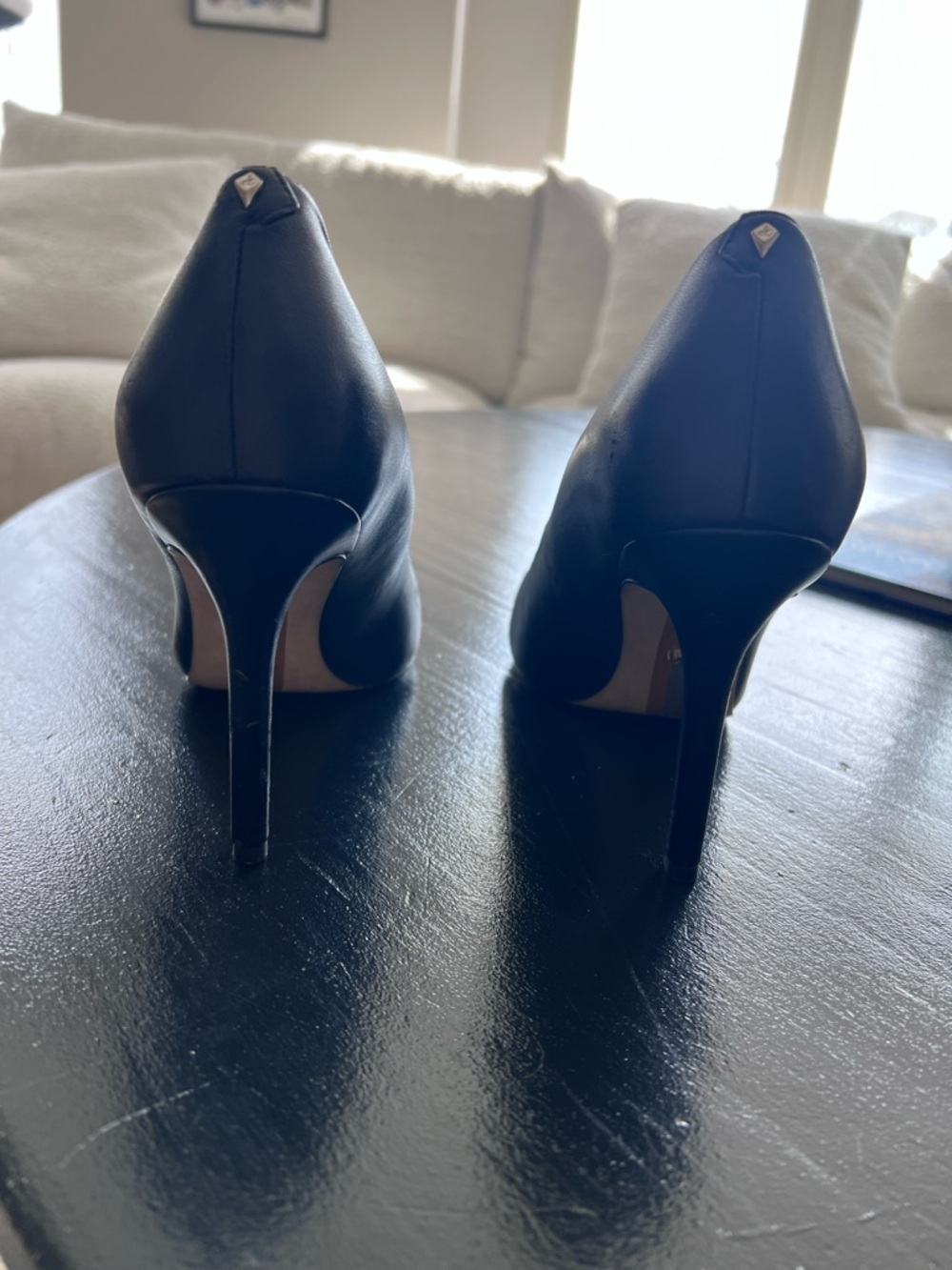 Sam Edelman Black Pointed-Toe Stiletto Pumps - Picture 4 of 6